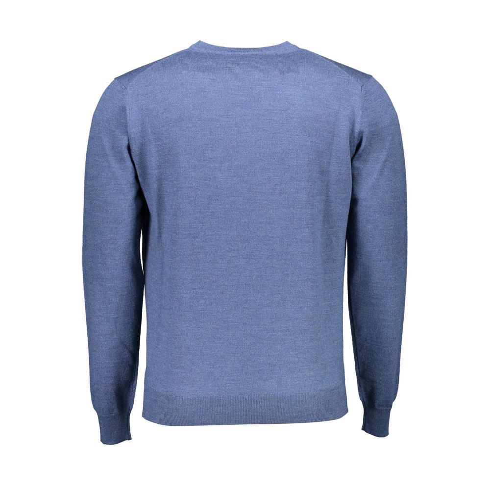 Harmont & Blaine Blue Wool Men Sweater | Regal Royce