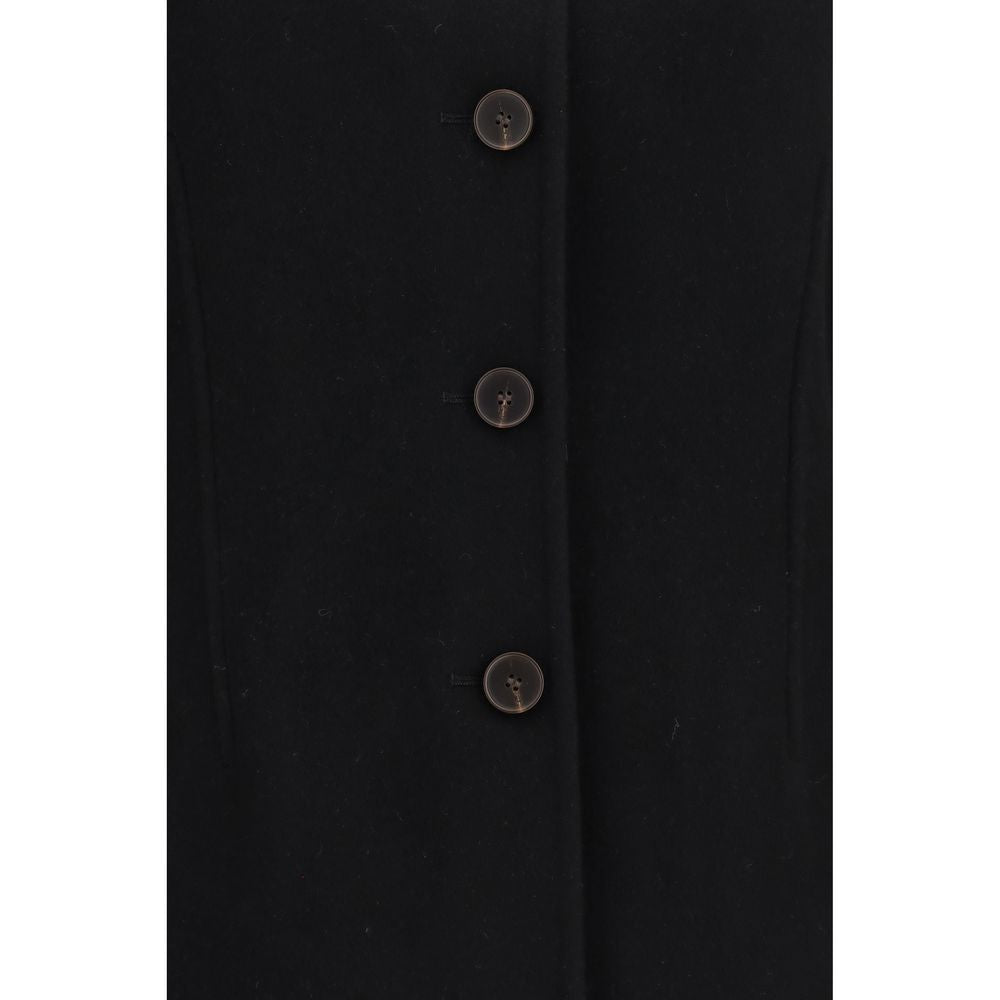 Rohe Black Wool Oves Aries Full-Length Jacket | Regal Royce