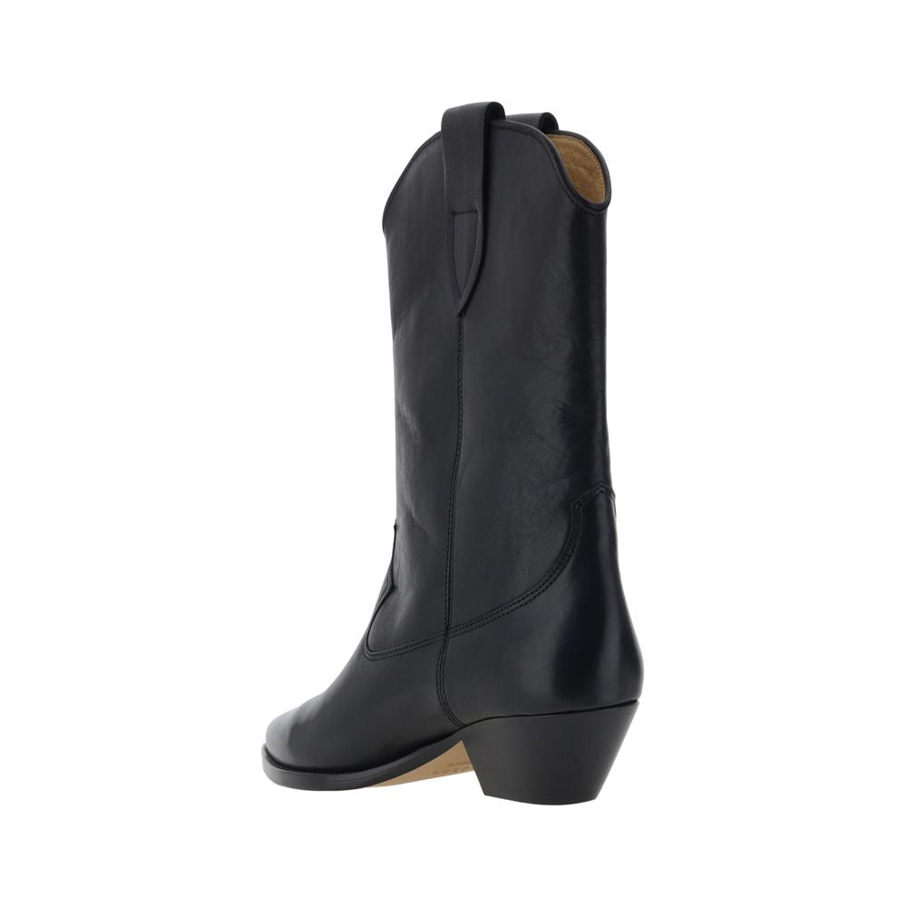 Isabel Marant Black Calf Leather Bos Taurus Ankle Boots | Regal Royce