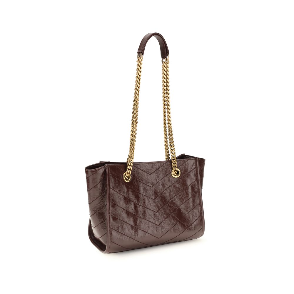 Saint Laurent Brown Calf Leather Bos Taurus Shoulder Bag | Regal Royce