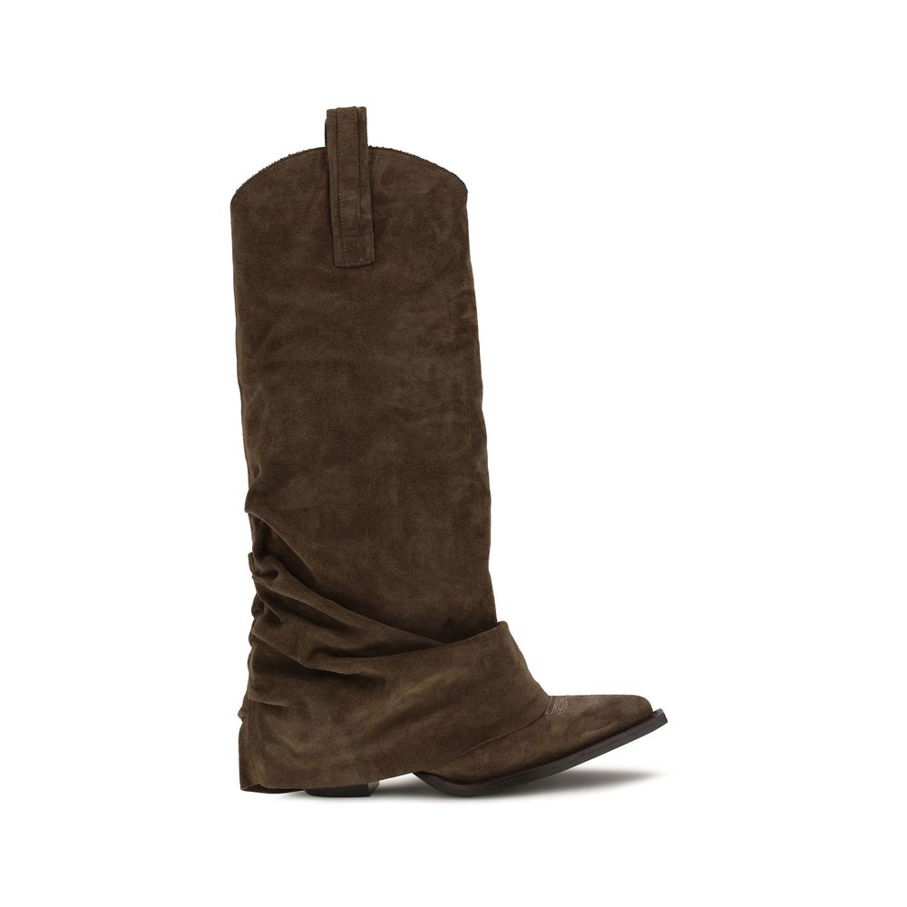 R13 Brown Calf Leather Bos Taurus Boots | Regal Royce