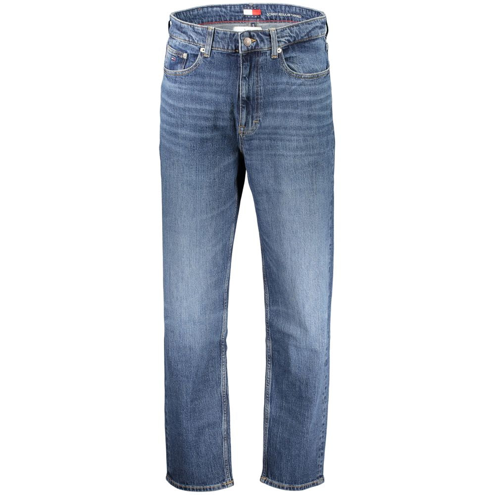 Tommy Hilfiger Blue Cotton Men's Jean Refined with Tapered Silhouette | Regal Royce