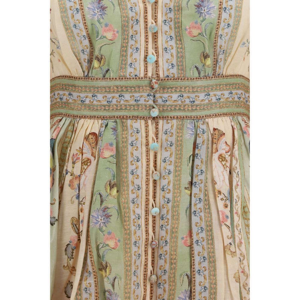 Zimmermann Multicolor Linen Casual Dress | Regal Royce