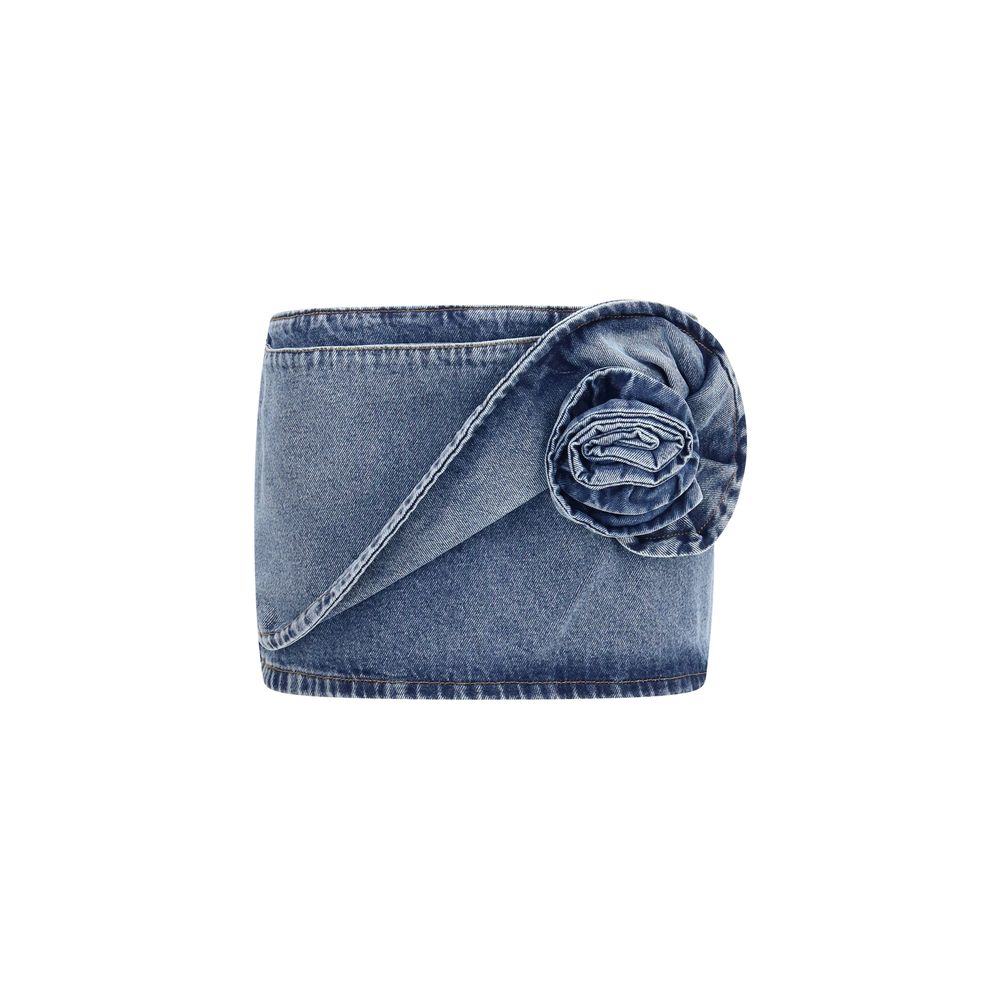 Magda Butrym Blue Cotton Mini Skirt | Regal Royce