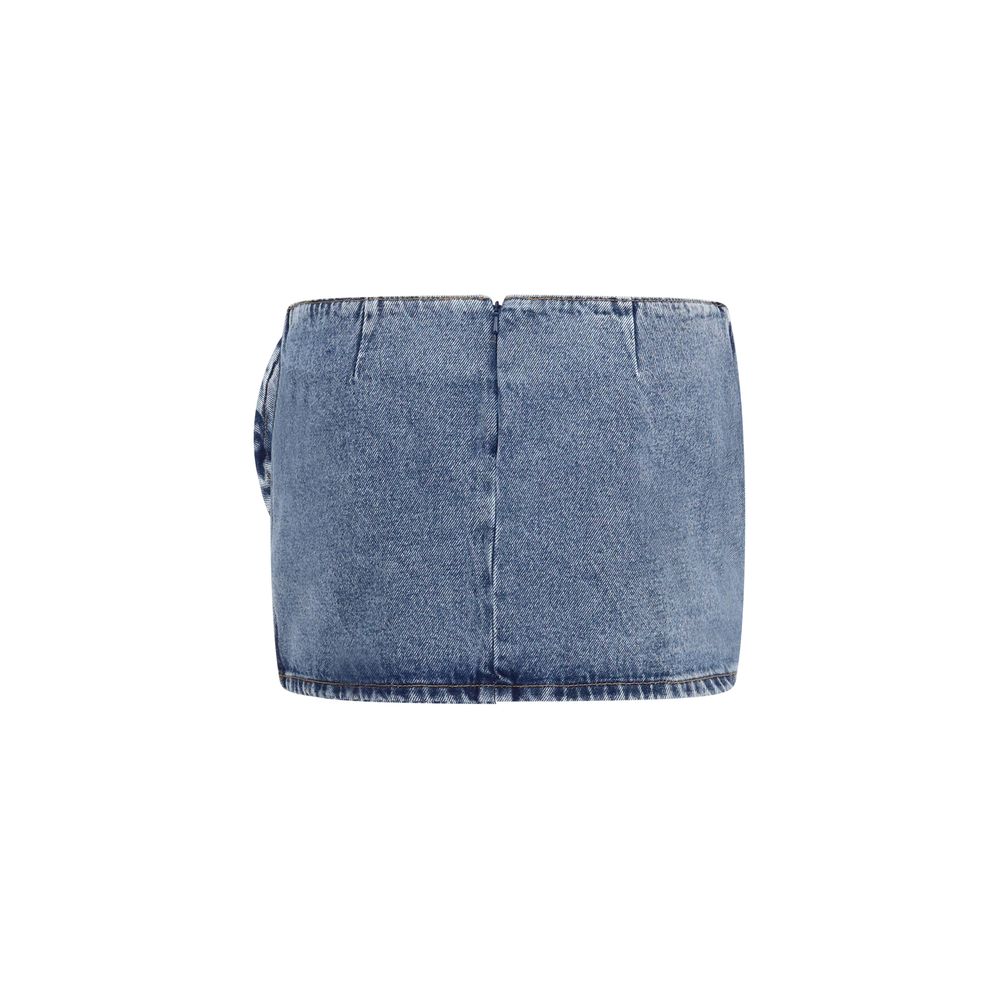 Magda Butrym Blue Cotton Mini Skirt | Regal Royce