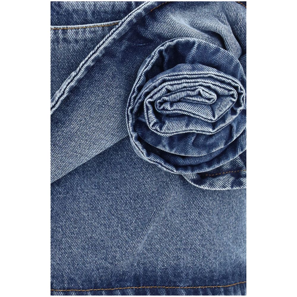 Magda Butrym Blue Cotton Mini Skirt | Regal Royce