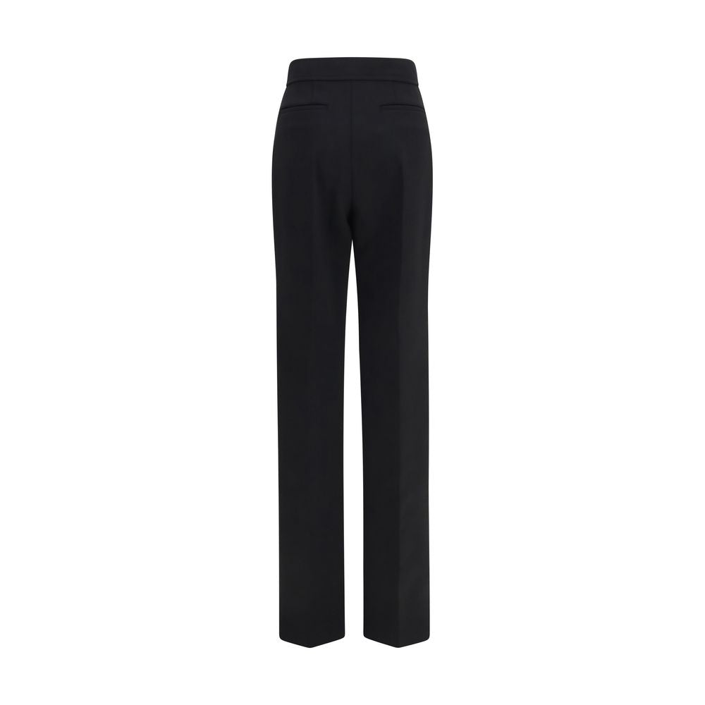 Valentino Garavani Black Wool Oves Aries Flared Pants | Regal Royce