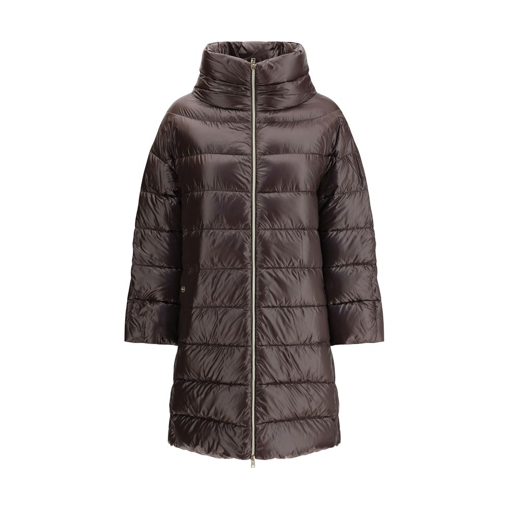 Herno Brown Polyester Full-Length Jacket | Regal Royce