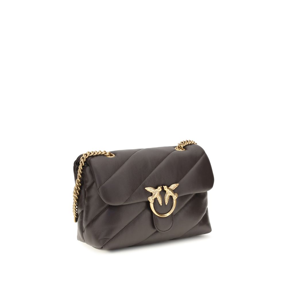 PINKO Brown Calf Leather Bos Taurus Shoulder Bag | Regal Royce