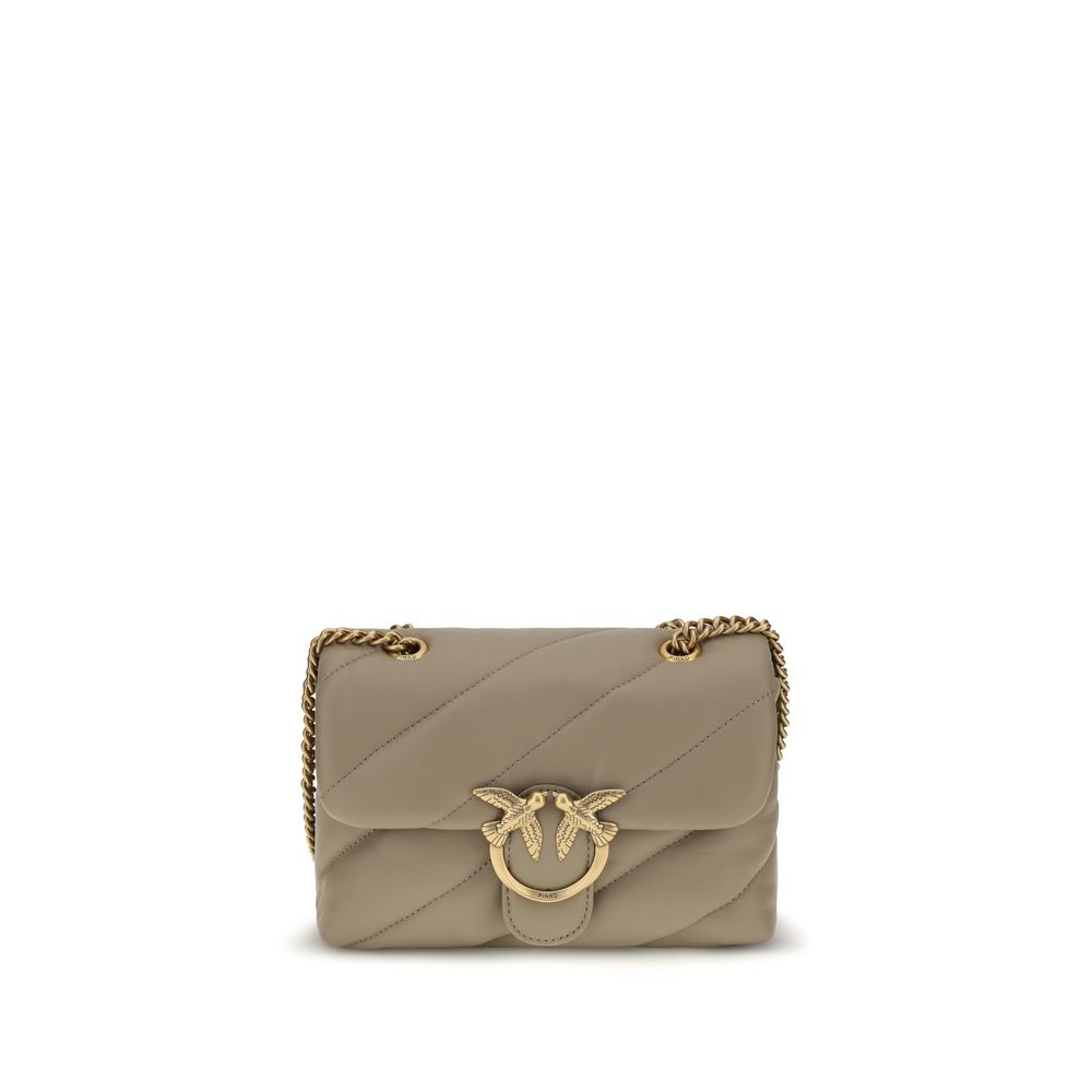 PINKO Beige Calf Leather Bos Taurus Shoulder Bag | Regal Royce