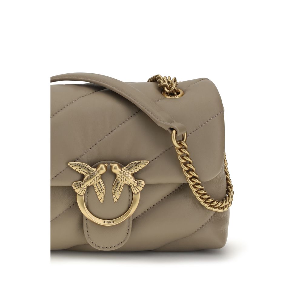 PINKO Beige Calf Leather Bos Taurus Shoulder Bag | Regal Royce