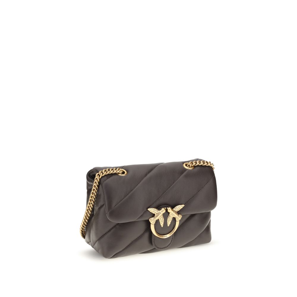 PINKO Brown Calf Leather Bos Taurus Shoulder Bag | Regal Royce