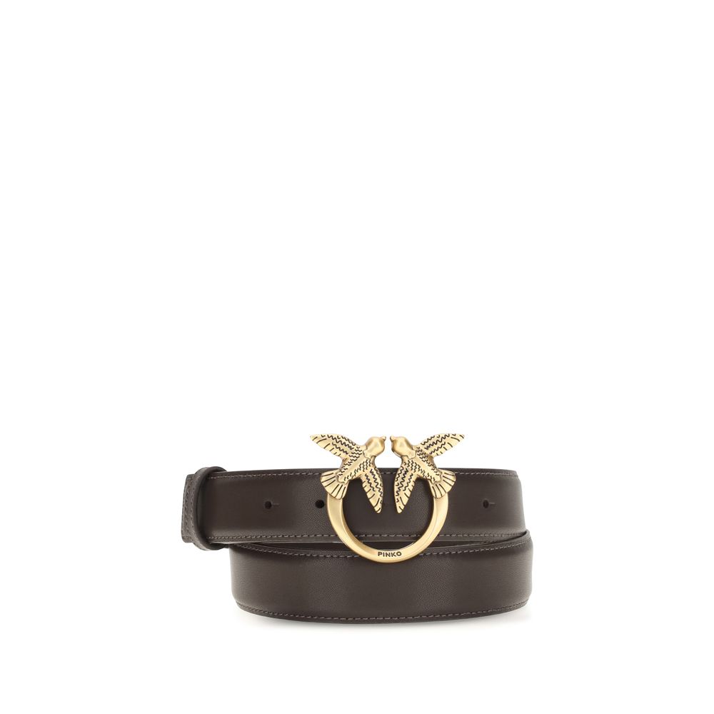 PINKO Brown Calf Leather Bos Taurus Regular Belt | Regal Royce