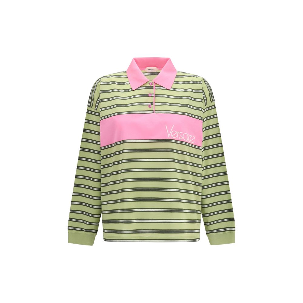Versace Multicolor Cotton Polo Shirt | Regal Royce