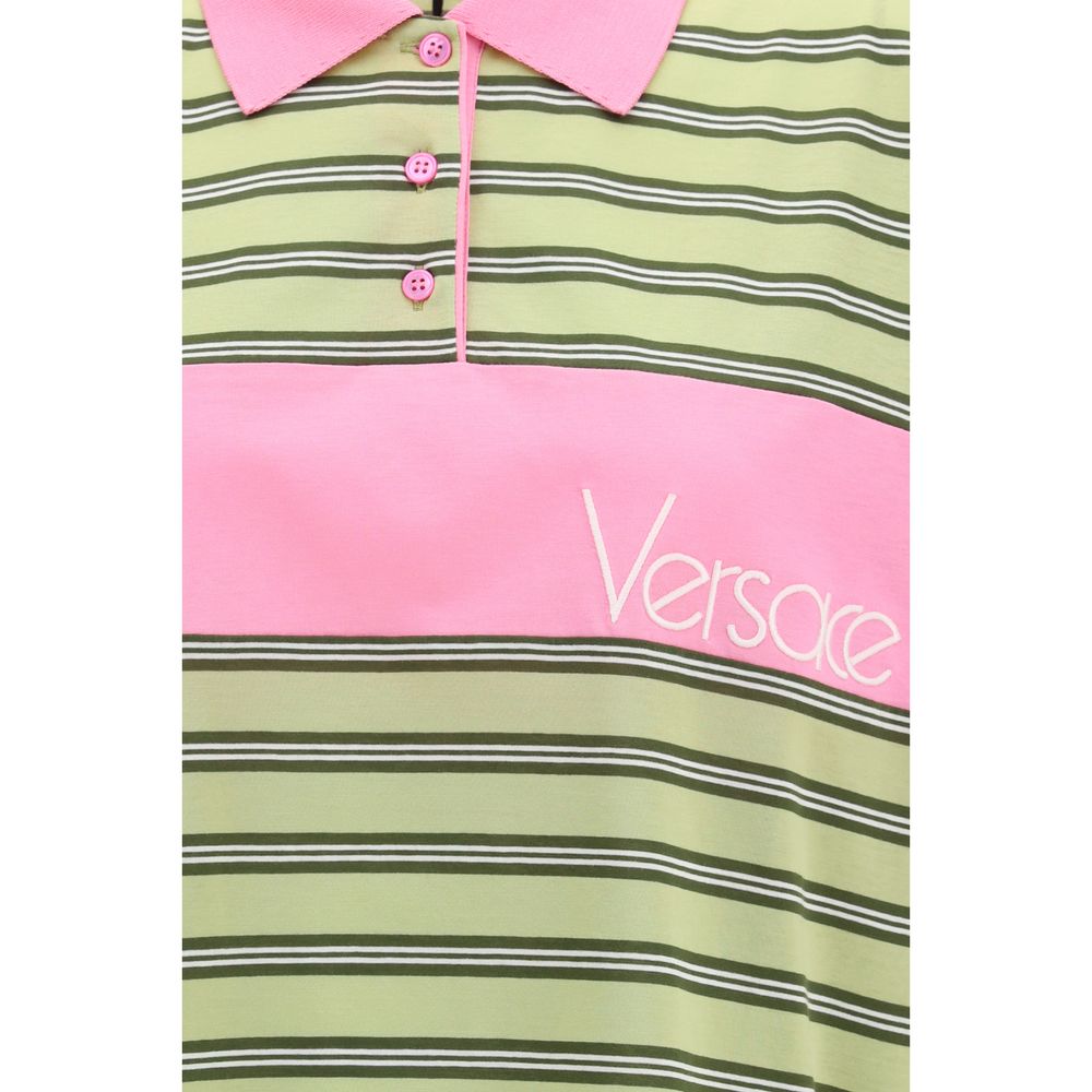 Versace Multicolor Cotton Polo Shirt | Regal Royce