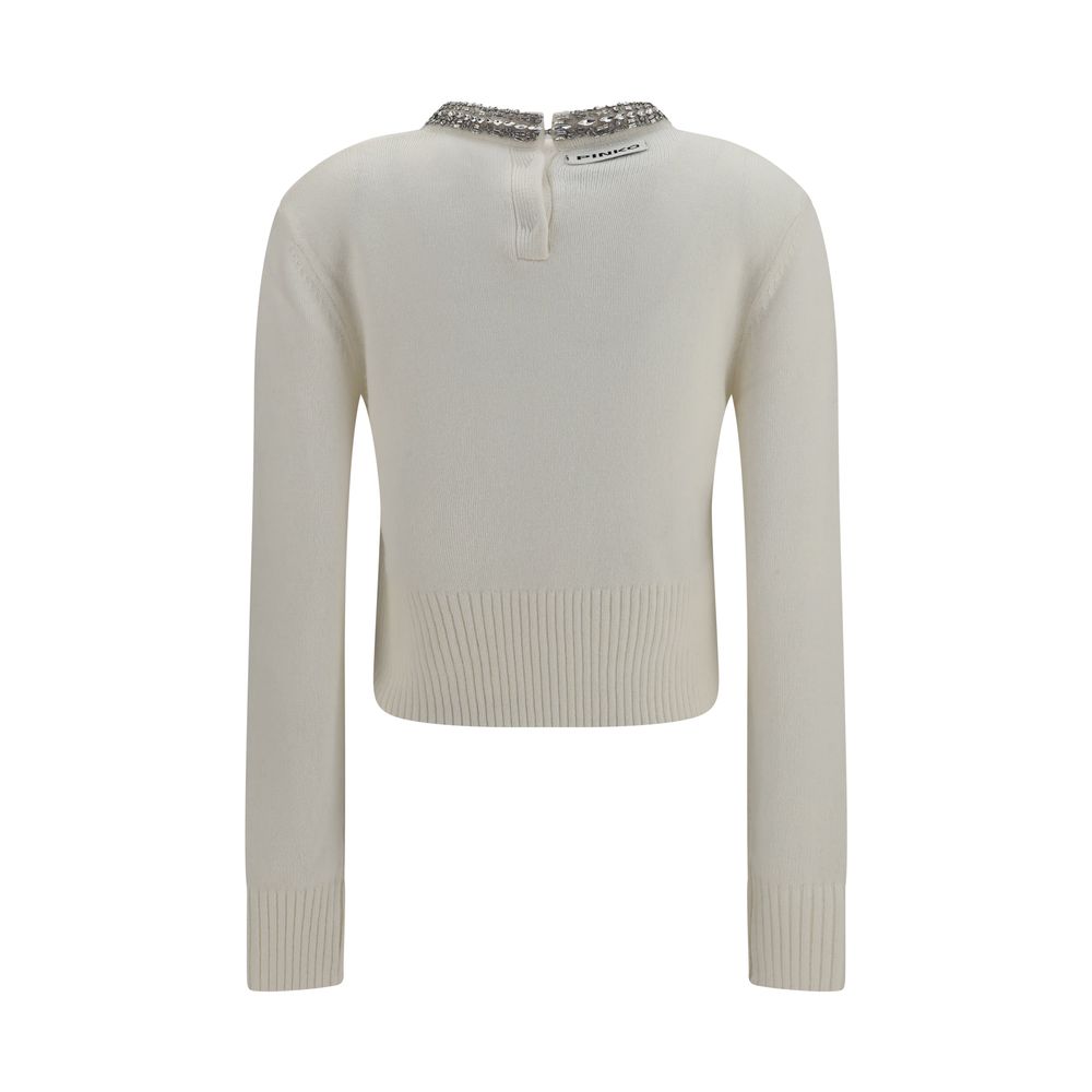 PINKO White Wool Oves Aries Sweatshirt | Regal Royce