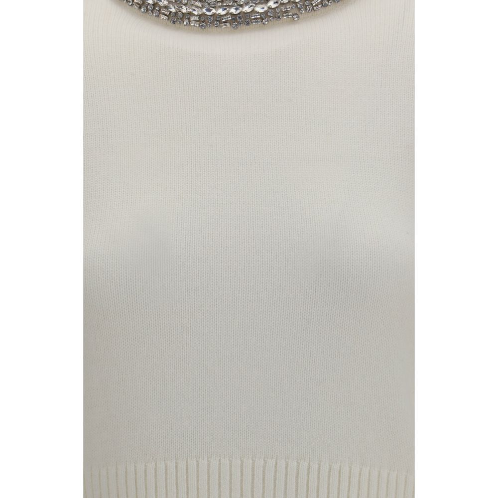 PINKO White Wool Oves Aries Sweatshirt | Regal Royce