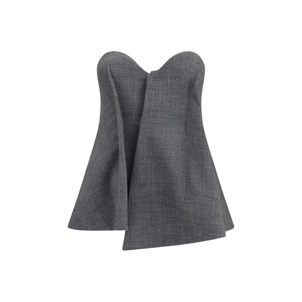 Magda Butrym Gray Wool Oves Aries Corset | Regal Royce