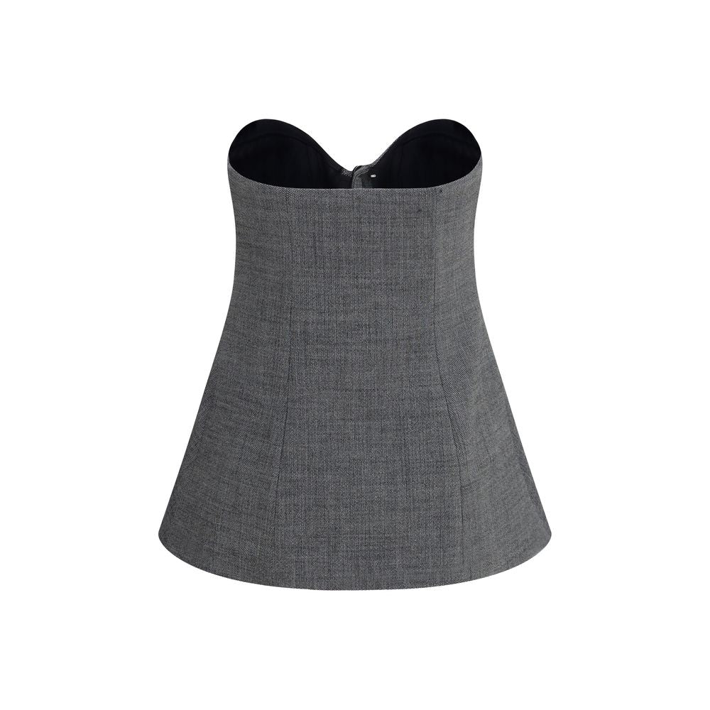 Magda Butrym Gray Wool Oves Aries Corset | Regal Royce