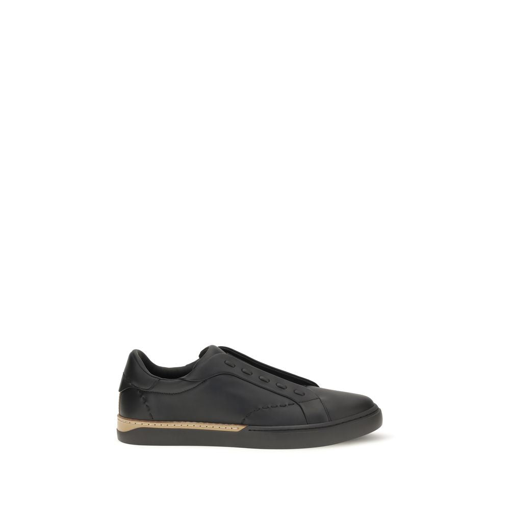 Fendi Black Calf Leather Bos Taurus Sneakers | Regal Royce