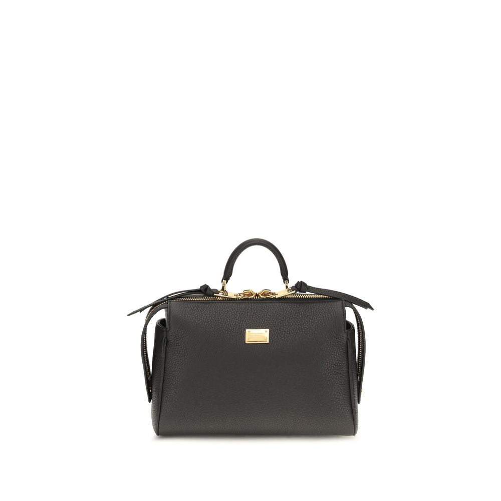 Dolce & Gabbana Black Calf Leather Bos Taurus Handbag | Regal Royce