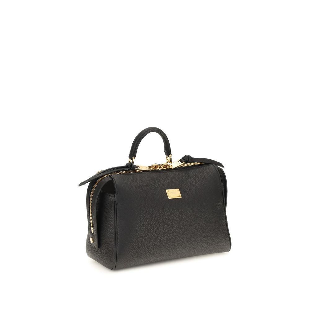 Dolce & Gabbana Black Calf Leather Bos Taurus Handbag | Regal Royce
