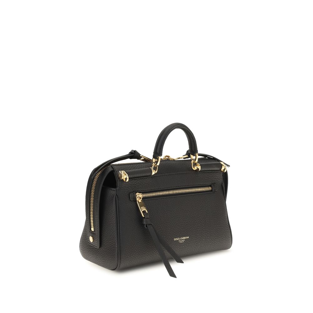 Dolce & Gabbana Black Calf Leather Bos Taurus Handbag | Regal Royce