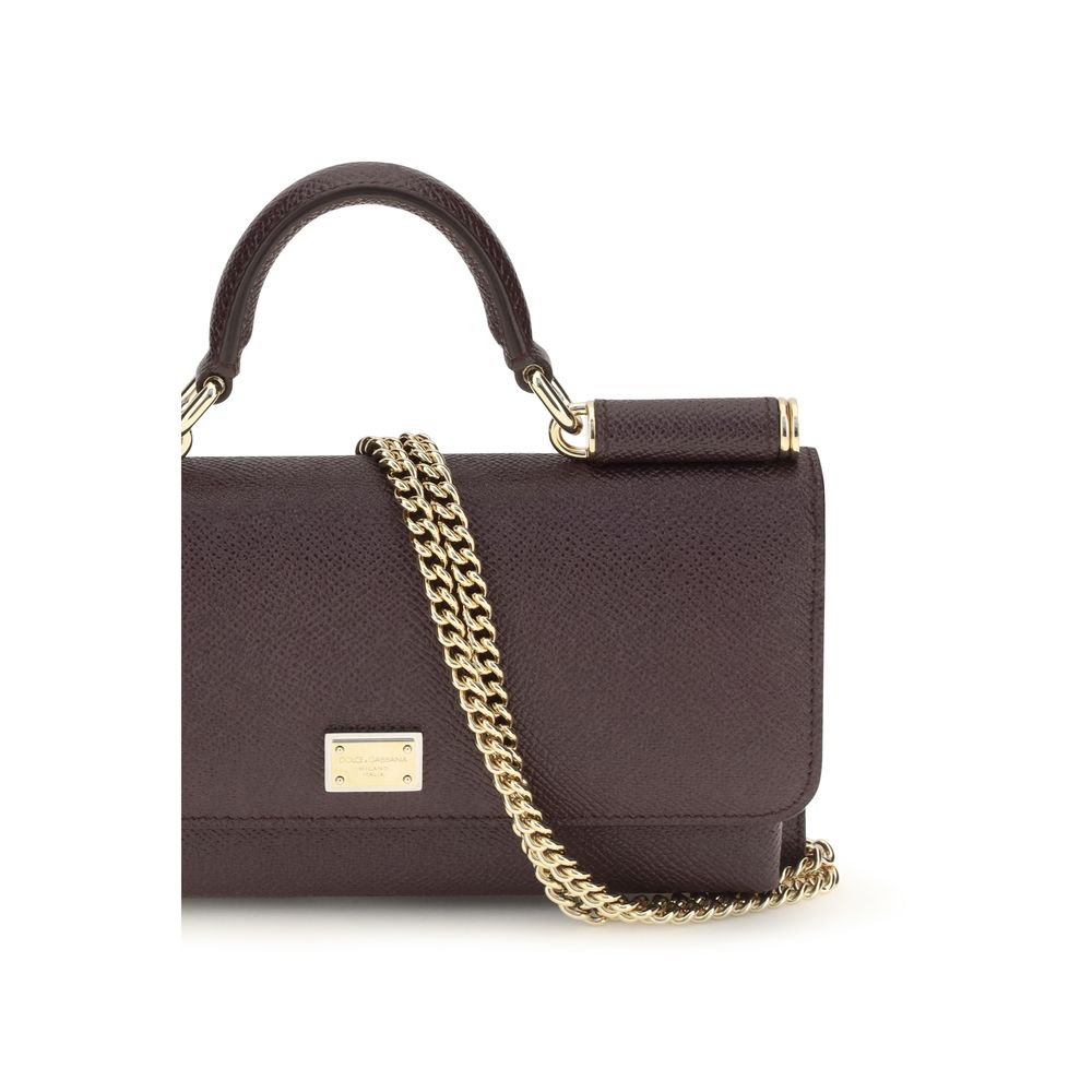 Dolce & Gabbana Brown Calf Leather Bos Taurus Shoulder Bag | Regal Royce