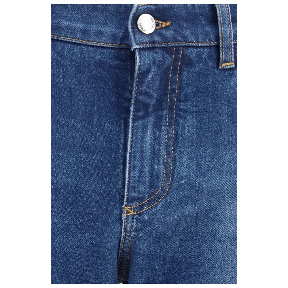 Dolce & Gabbana Blue Cotton Slim Fit Jeans | Regal Royce