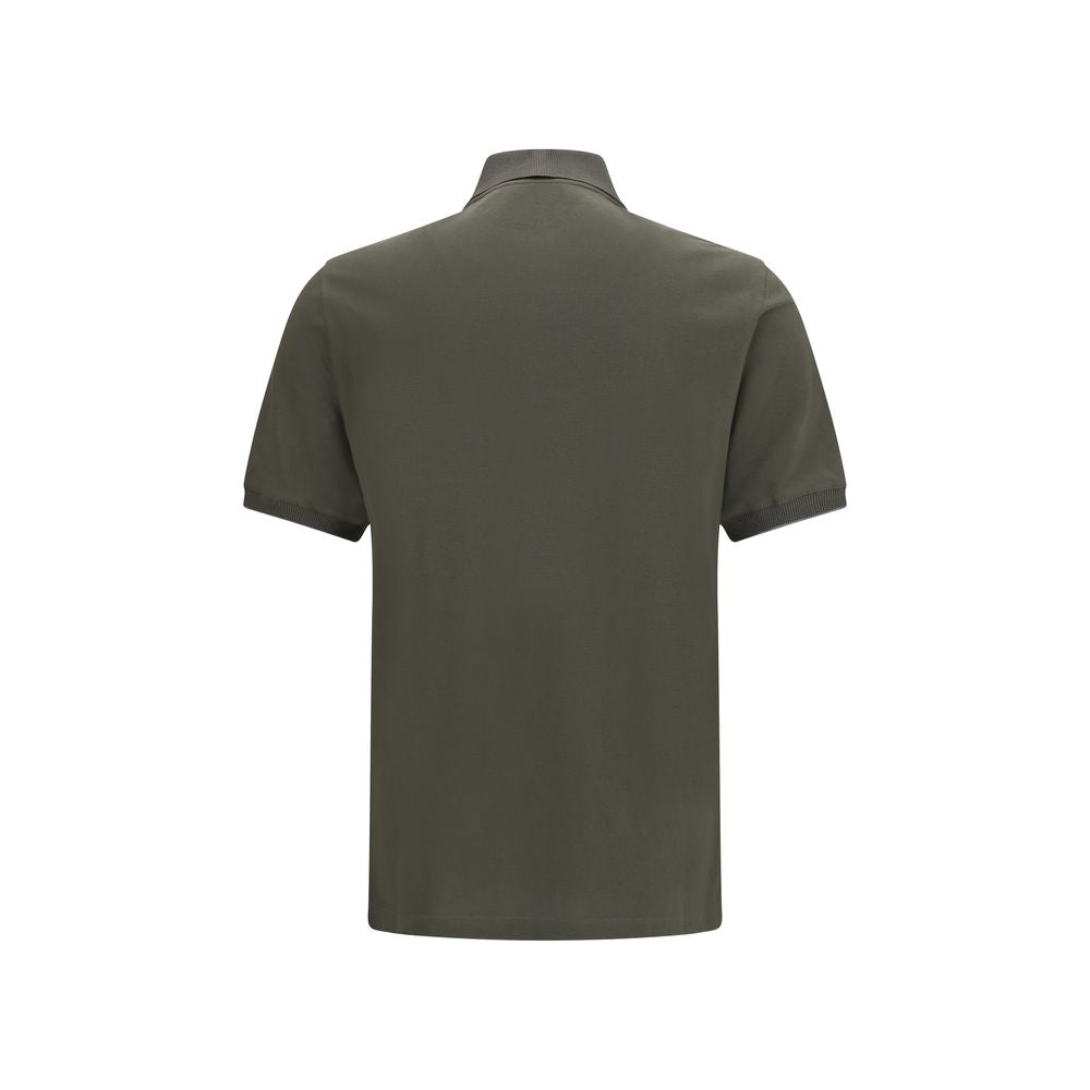 Brunello Cucinelli Bicolor Cotton Polo Shirt | Regal Royce