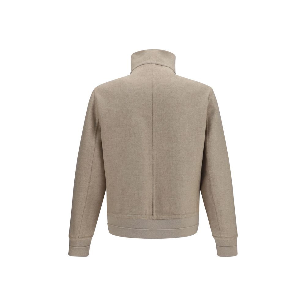 Brunello Cucinelli Beige Cashmere Full-Length Jacket | Regal Royce