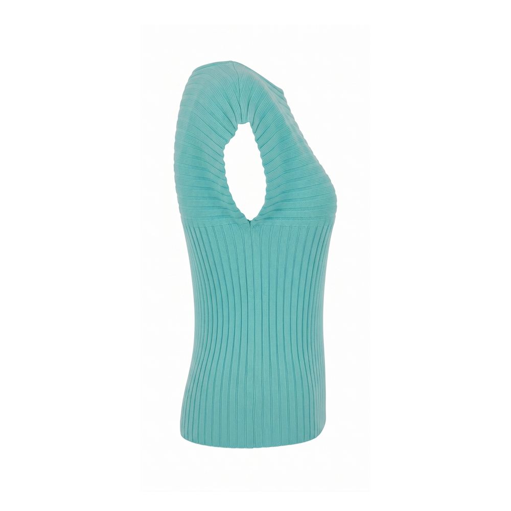 Malo Light Blue Cotton Women Sweater | Regal Royce