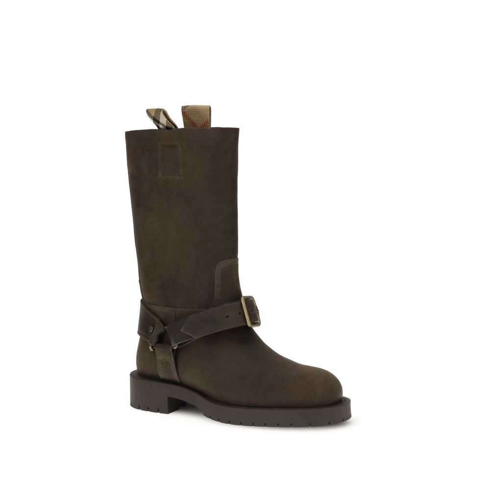 Burberry Brown Calf Leather Bos Taurus Lace-Up Boots | Regal Royce