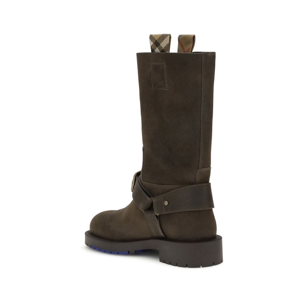 Burberry Brown Calf Leather Bos Taurus Lace-Up Boots | Regal Royce