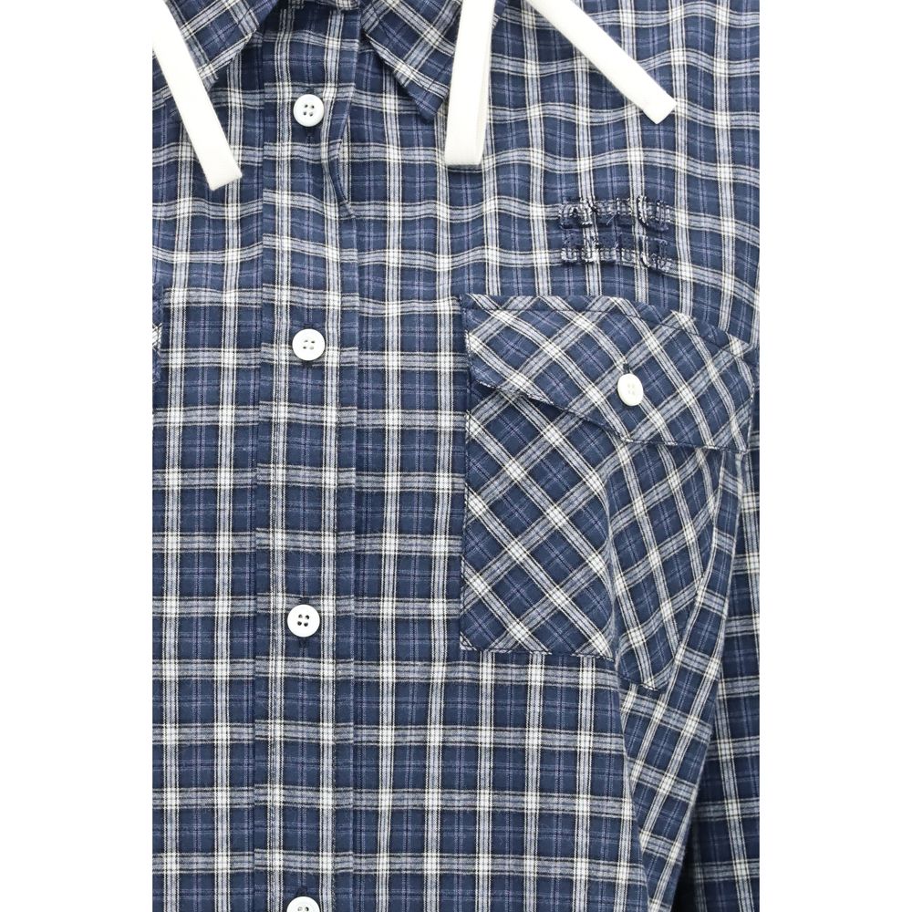 Miu Miu Blue Cotton Pattern Shirt | Regal Royce