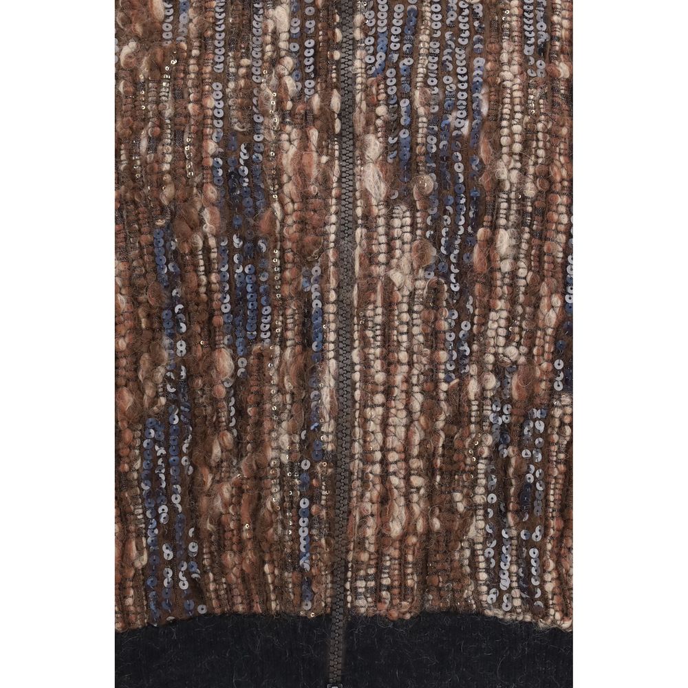 Brunello Cucinelli Brown Mohair Full-Length Jacket | Regal Royce