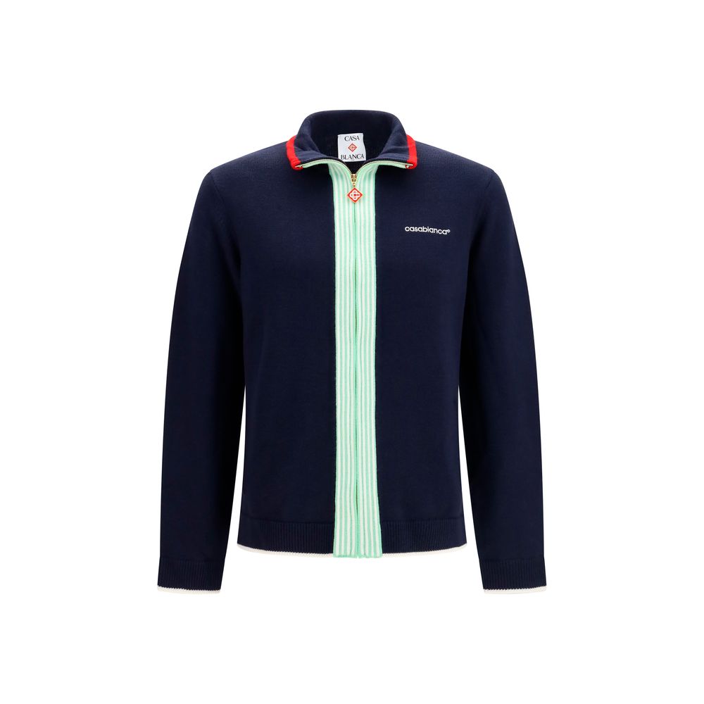 Casablanca Blue Wool Oves Aries Full-Length Jacket | Regal Royce