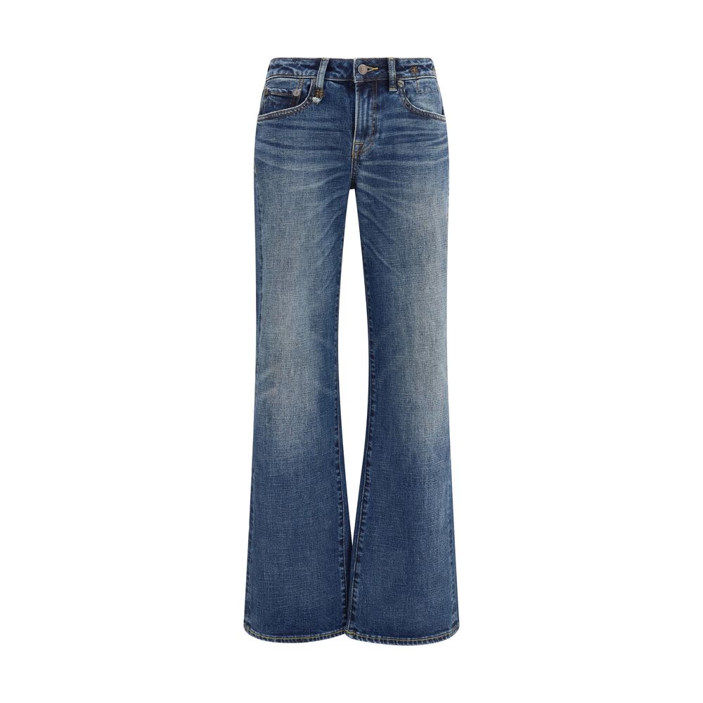 R13 Blue Cotton Straight-Leg Jeans | Regal Royce