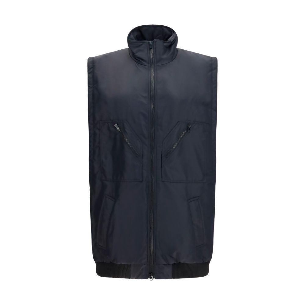 MM6 Black Polyamide Sleeveless Jacket | Regal Royce