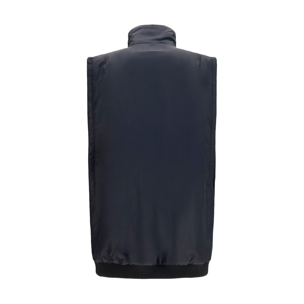 MM6 Black Polyamide Sleeveless Jacket | Regal Royce