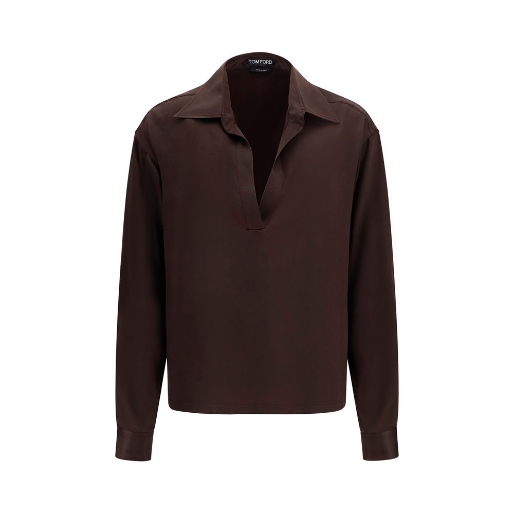 Tom Ford Brown Silk Dress Shirt | Regal Royce