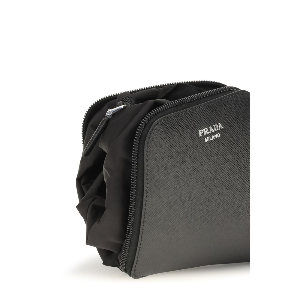 Prada Black Calf Leather Bos Taurus Keychain | Regal Royce