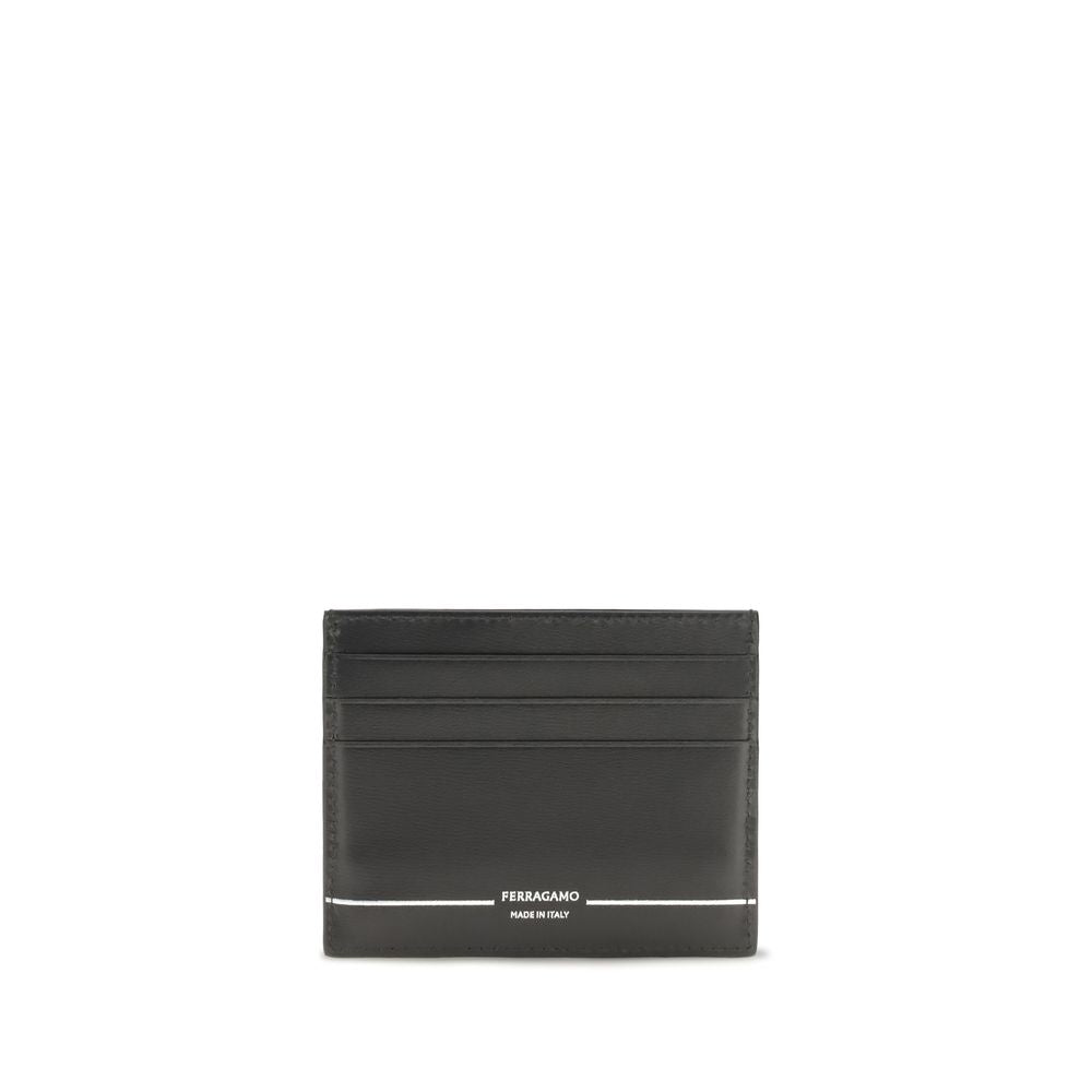 Ferragamo Black Calf Leather Bos Taurus Wallet | Regal Royce