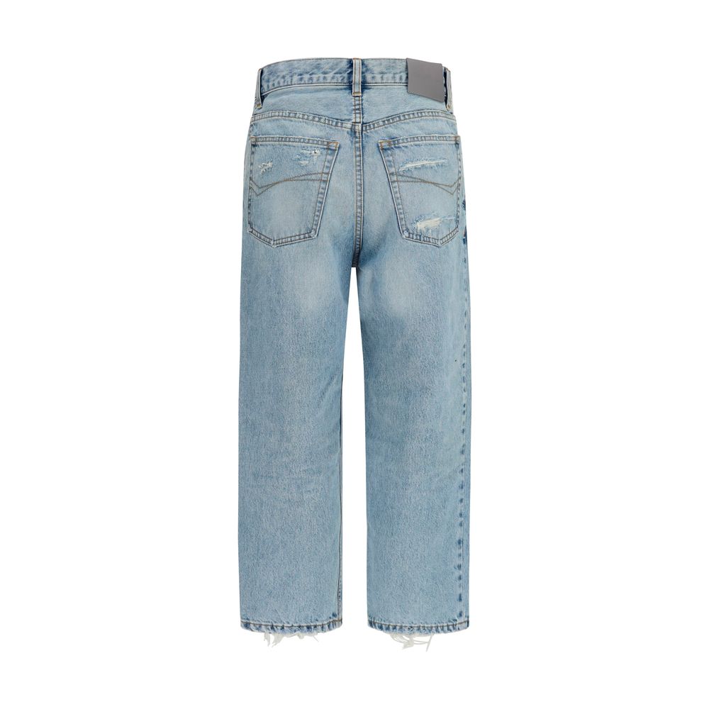 Balenciaga Blue Cotton Cropped Jeans | Regal Royce
