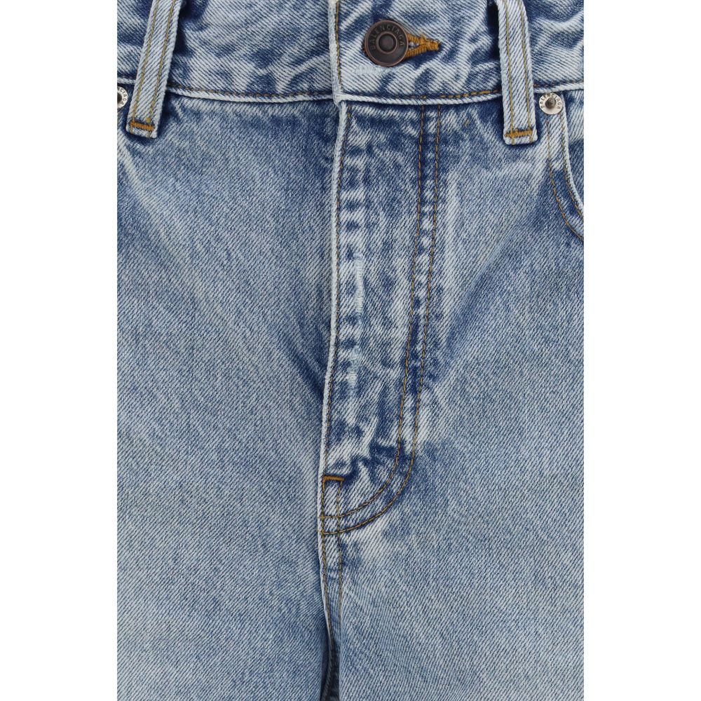 Balenciaga Blue Cotton Cropped Jeans | Regal Royce