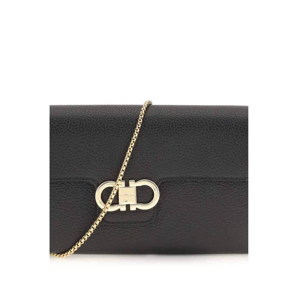 Ferragamo Black Calf Leather Bos Taurus Wallet | Regal Royce