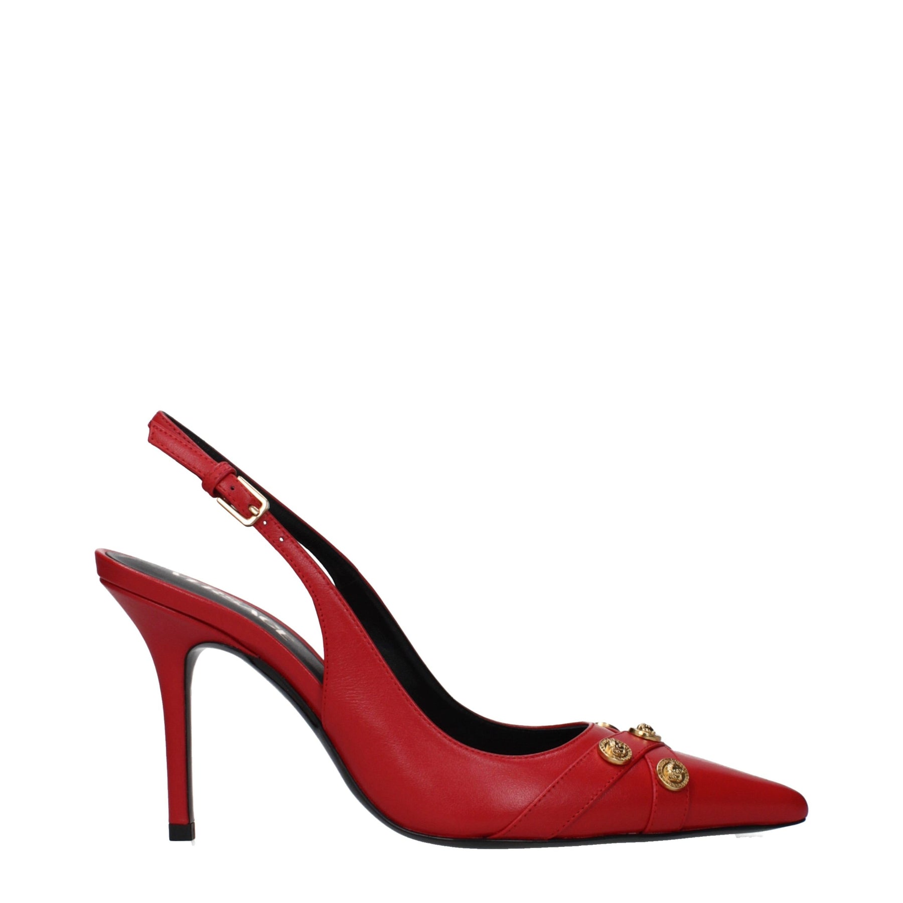 Versace Red Leather High Heel Pumps | Regal Royce