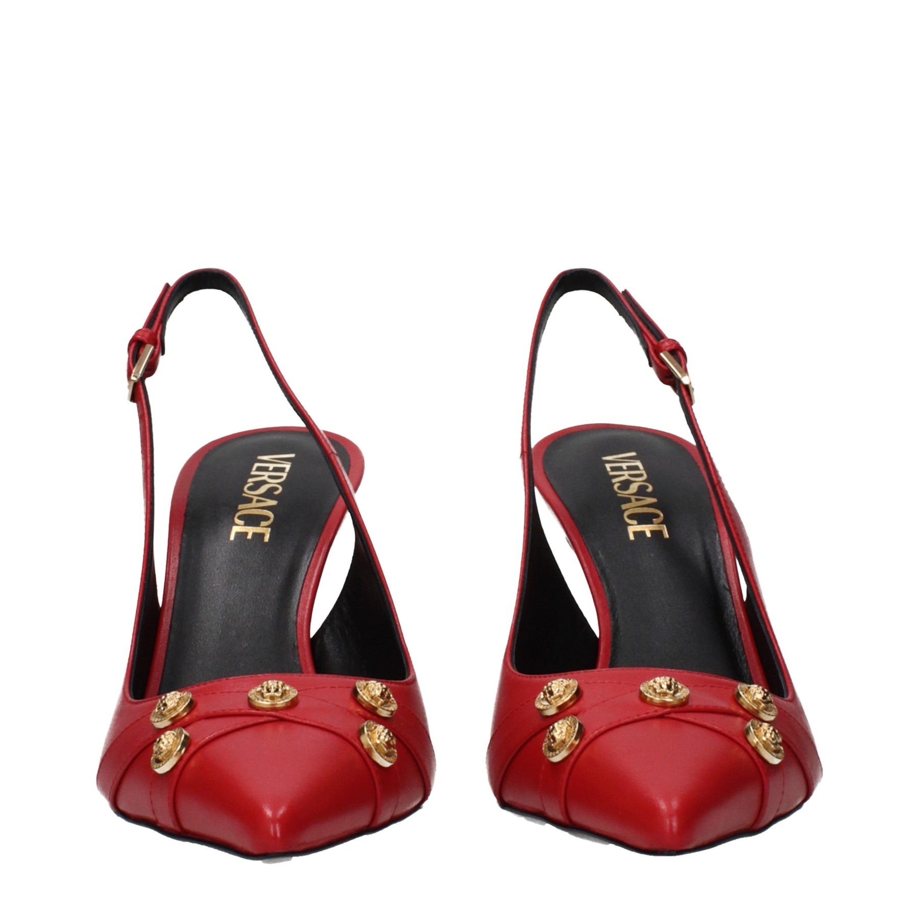 Versace Red Leather High Heel Pumps | Regal Royce