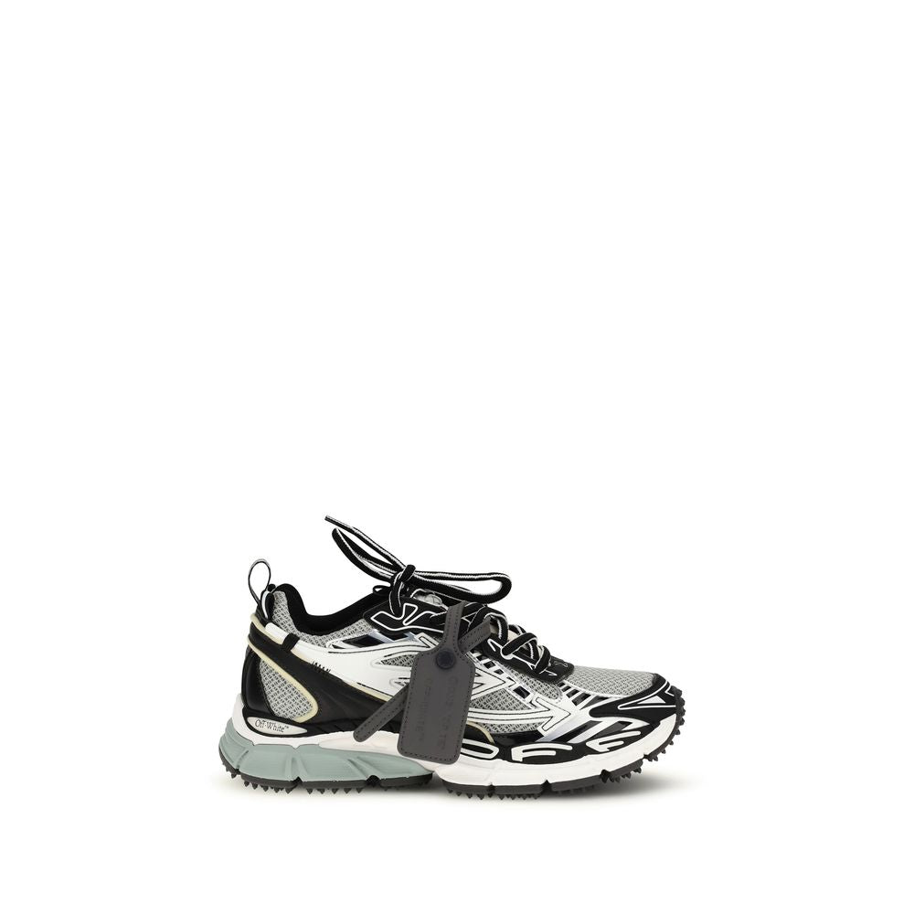Off-White Gray Polyester Athletic Sneakers | Regal Royce