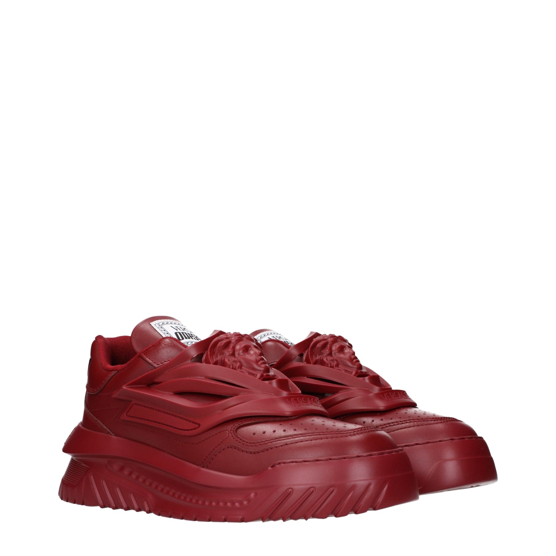 Versace Red Leather Chunky Sneakers | Regal Royce